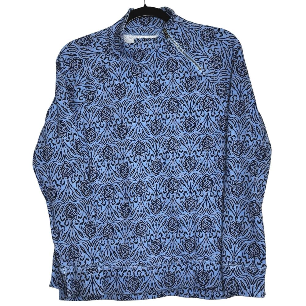 Lilly Pulitzer Women's Playa Bonita Pullover Size M Luxeletic Blue Coastal Chic
